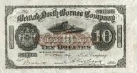 p5a from British North Borneo: 10 Dollars from 1896